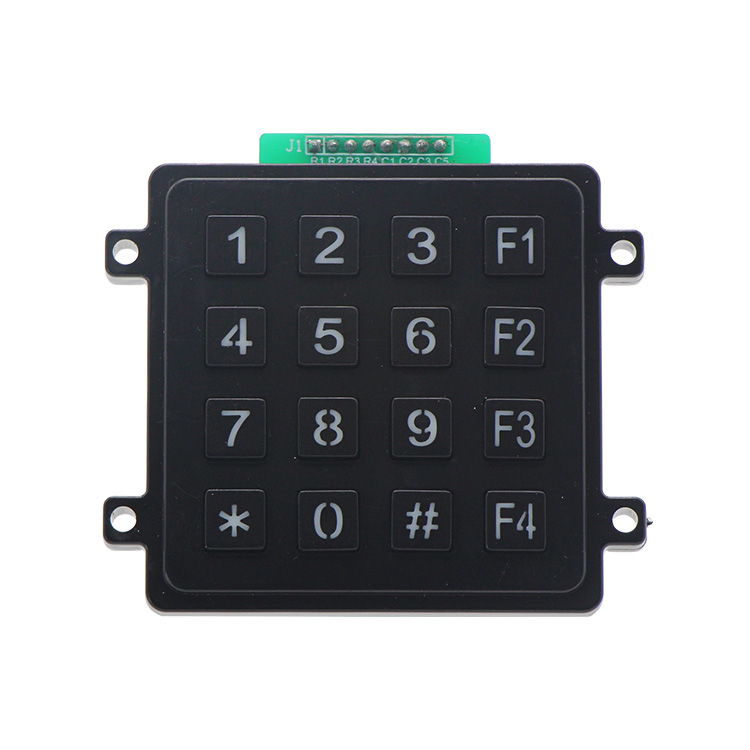 4x4 layout plastic backlit keypad alphanumeric telephone keypad B201