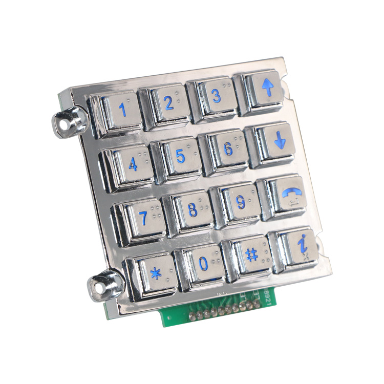 16 braille keys LED backlight keypad B667