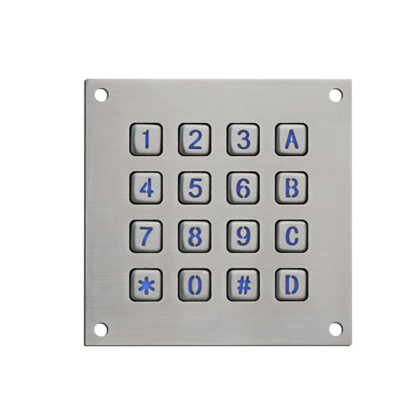 16keys metal single door access control serial keypad module B860