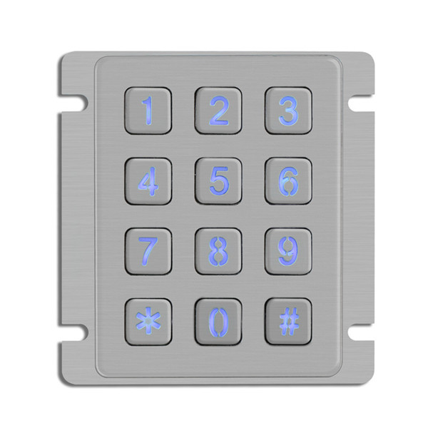 Vandal proof rs485 stainless steel IP65 waterproof intercom keypad B884