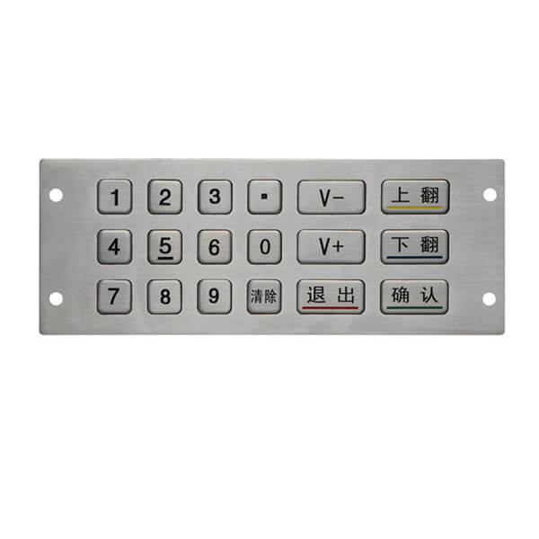 CNC machine 3x6 layout 18 keys weatherproof numeric gas keypad B760